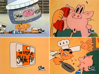 Screenshots do episódio que "descobriu" a gripe suína